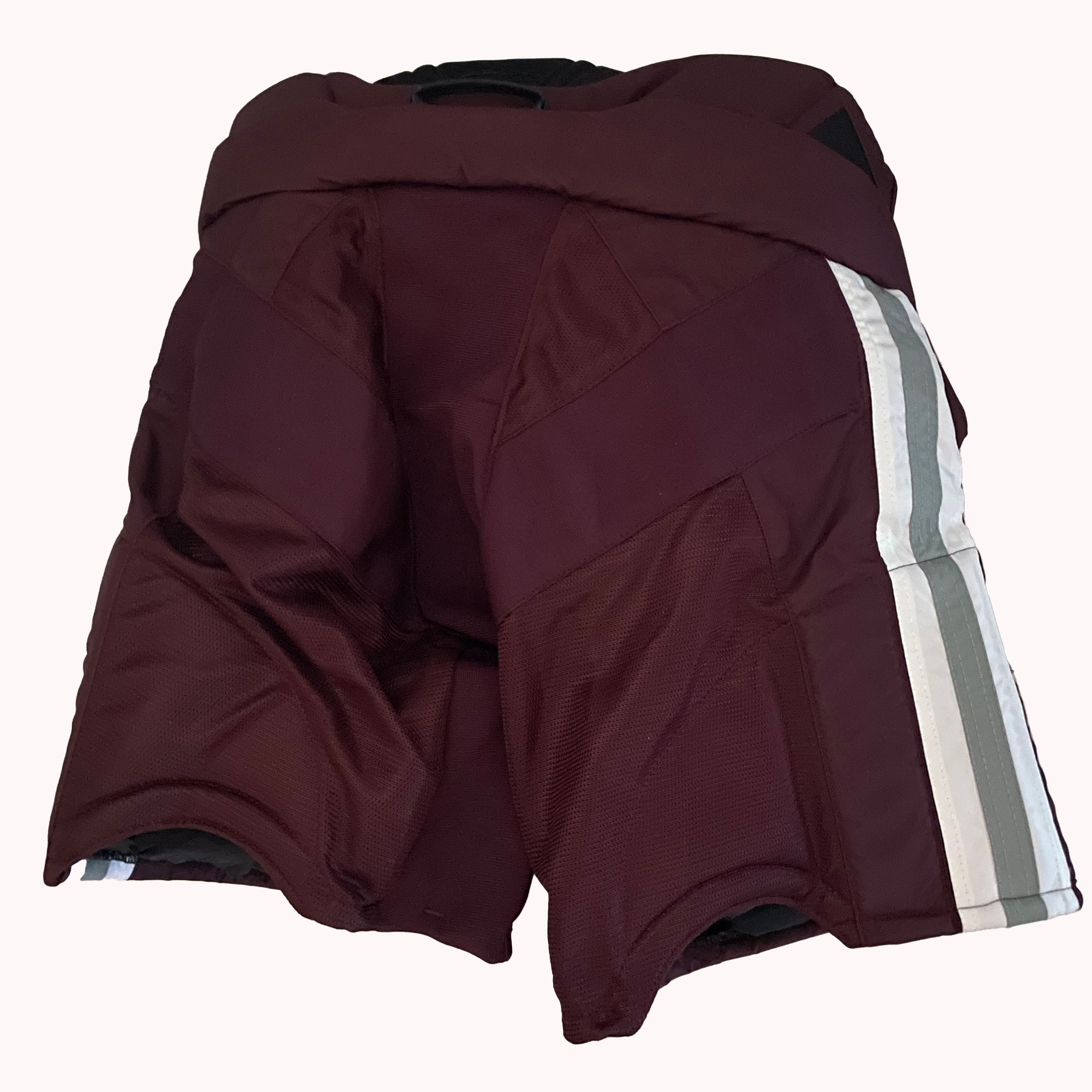 Bauer - Pantalon de gardien de but de hockey NCAA Pro Stock (marron/gris/blanc)
